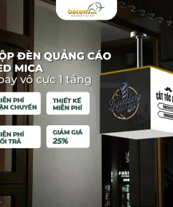 Hộp đèn quảng cáo LED mica Xoay vô cực 1 tầng