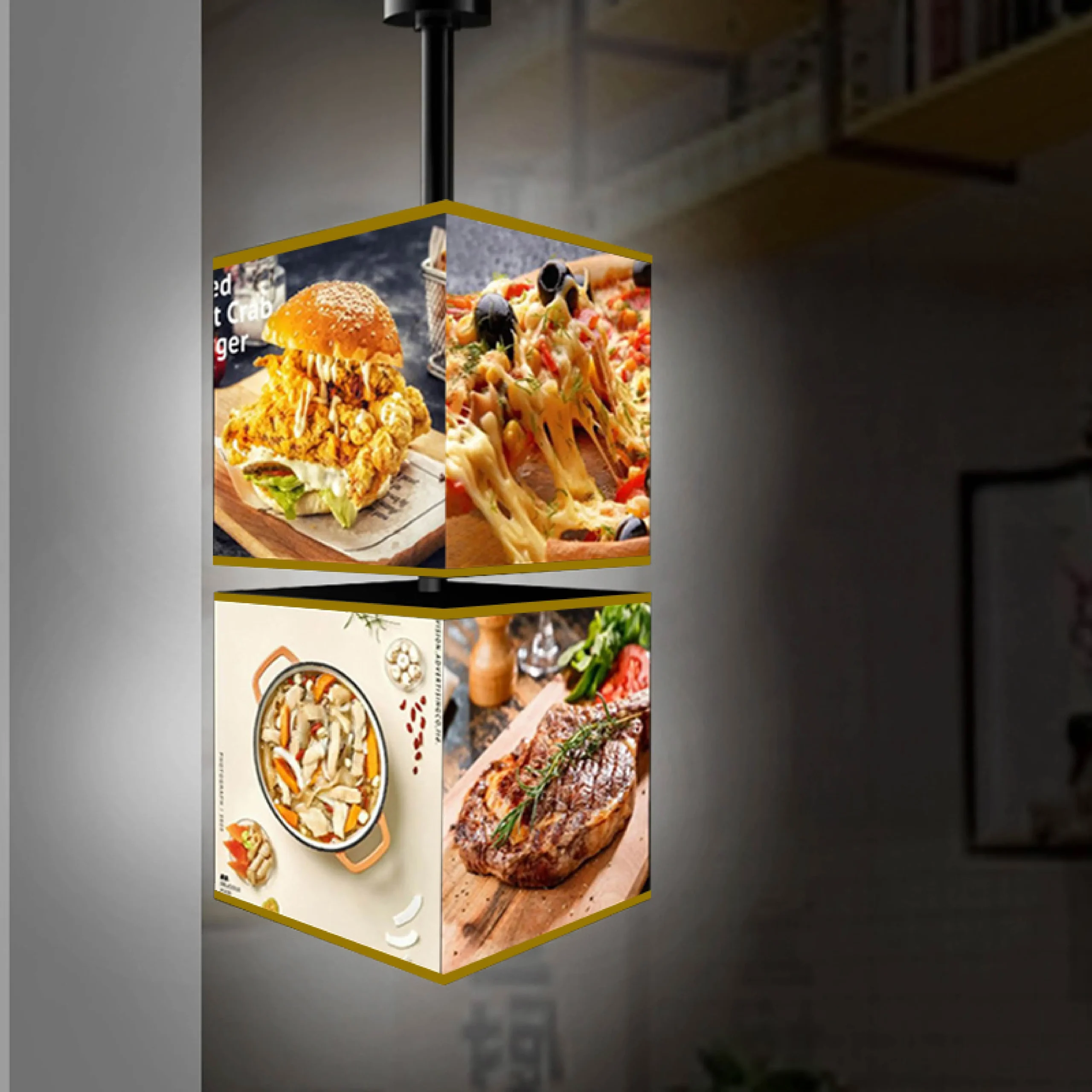 Hộp đèn quảng cáo LED mica Xoay vô cực 2 tầng-3 Hộp đèn quảng cáo LED mica Xoay vô cực 2 tầng