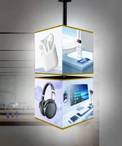 Hộp đèn quảng cáo LED mica Xoay vô cực 2 tầng