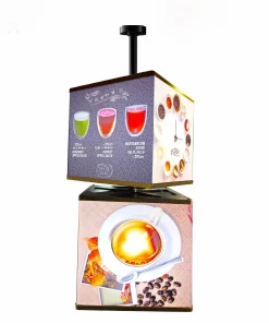 Hộp đèn quảng cáo LED mica Xoay vô cực 2 tầng