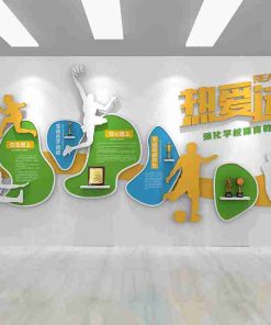 Tường Văn Hóa Trung Tâm Thể Thao 3D Hiện Đại