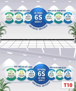 Bảng Hệ Thống 6S Quản Lý Doanh Nghiệp (Mã T10 - T12) – Giải Pháp Quản Trị Trực Quan Chuẩn Kaizen